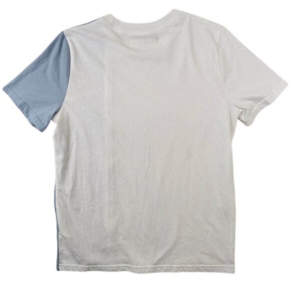 Abercrombie Kids T Shirt 15/16 2 Tone White Blue Short Sleeve Back to School - Picture 2 of 11